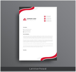 Wall Mural - modern creative & clean business style letterhead bundle of your corporate project design.set to pri