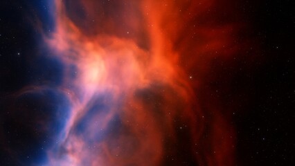 colorful space background with stars, nebula gas cloud in deep outer space, science fiction illustra