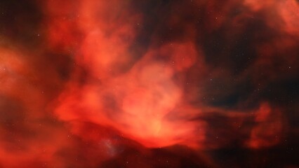 colorful space background with stars, nebula gas cloud in deep outer space, science fiction illustrarion 3d render