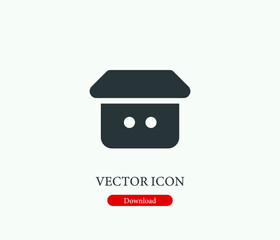 Poster - Store vector icon. Editable stroke. Symbol in Line Art Style for Design, Presentation, Website or Mobile Apps Elements, Logo.  Store symbol illustration. Pixel vector graphics - Vector