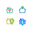 Real estate, buy house, sell home, mortgage loan, rental services, finance and investment, payment installment, household expenses, realty income, property cost, insurance concept, vector flat icon