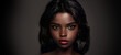 Portrait of a beautiful young girl with dark hair. Close-up, female face, beauty, sketch. Hot girl. 3D illustration.