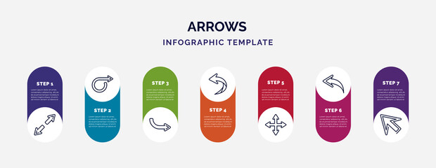 Poster - infographic template with icons and 7 options or steps. infographic for arrows concept. included dia