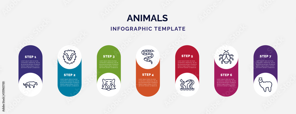 infographic template with icons and 7 options or steps. infographic for ...