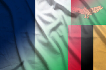 France and Zambia state flag international relations ZMB FRA