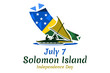July 7, Independence Day of Solomon Island vector illustration. Suitable for greeting card, poster and banner.