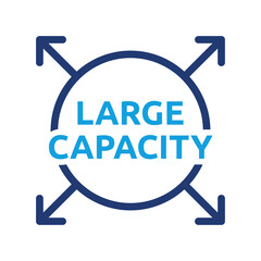 Poster - Large capacity outline icon vector illustration.