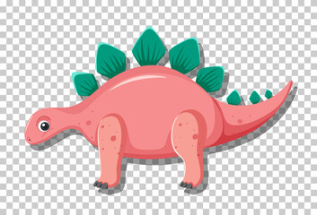 Poster - Cute stegosaurus dinosaur isolated