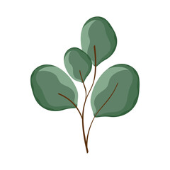 Sticker - green botanical leafs