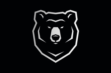 simple geometric design of bear head