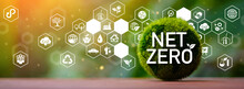 Net Zero And Carbon Neutral Concepts Net Zero Emissions Goals Weather Neutral Long-term Strategy.