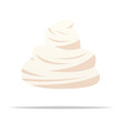 Whipped cream foam vector isolated illustration