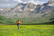 © Antonioguillem - Runner running in a field in a high mountain