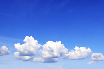 Wall Mural - White clouds in blue sky