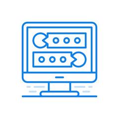 Poster - Online chat vector line icon. Communication on social networks forums.