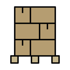 Sticker - Cardboard Package Box Icon