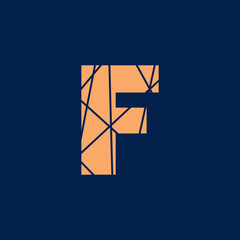 Poster - F typography text vector logo, or symbol design. F text texture illustration. Luxury design for t-shirt, logo, and design element. Alphabet text vector design. 