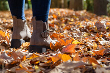 Young Women Boots In Autumn