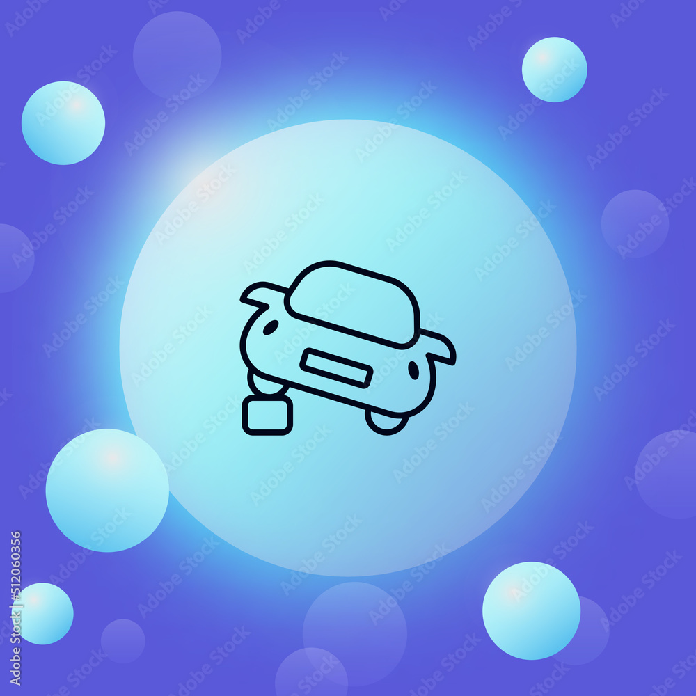 Service station line icon. Car breakdown, service center, repair ...