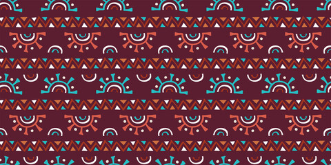 Hand drawn abstract seamless pattern, ethnic background, simple style - great for textiles, banners, wallpapers, wrapping - vector design