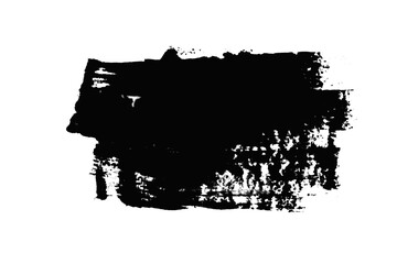 Poster - black stroke of paint isolated on white background