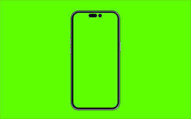 Wall Mural - Phone Mockup  , new smartphone generation of pro to mini. Mock up screen on green and include Transparent Vector for web site design app 	