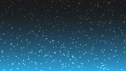 Poster - Vector abstract particles on a blue gradient background.
