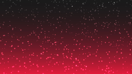 Poster - Vector abstract particles on a red gradient background.