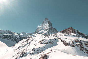 Leinwandbilder - view to the majestic Matterhorn mountain, Valais, Switzerland