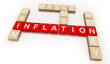 Inflation Higher Rising Costs Prices Economy Letter Tiles 3d Illustration