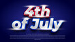 © Mugi_Mulya - independence day 4th of July 3d style editable text effect