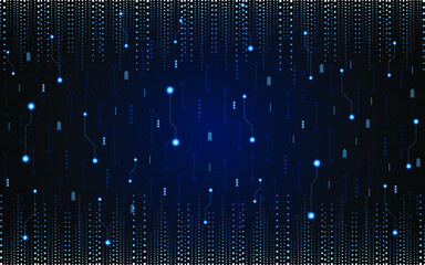 Leinwandbilder - Abstract high-tech background. advanced connection technology circuit line concept on dark blue background
