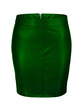Dark green women leather skirt isolated on white background