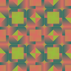 Poster - Bizarre Gradient Vector Seamless Pattern Graphics With Abstract Geometric Shapes And Geometry Forms