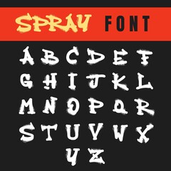 Airbrushed font isolated on black