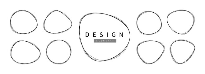 Poster - Set of vector design elements of different shapes