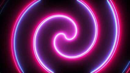 Poster - Spiral neon. Computer generated 3d render
