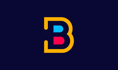 Fototapete - B logo icon design template elements
