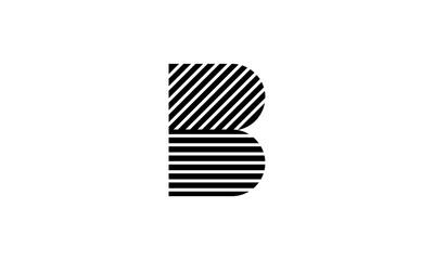 Fototapete - B Logo. B High quality and professional looking Brand logo design template. The main feature of this logo is its simplicity and cleanness. Easy to customize and edit.