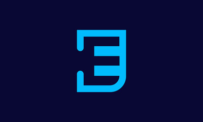 Fototapete - E Logo. E High quality and professional looking Brand logo design template. The main feature of this logo is its simplicity and cleanness. Easy to customize and edit.