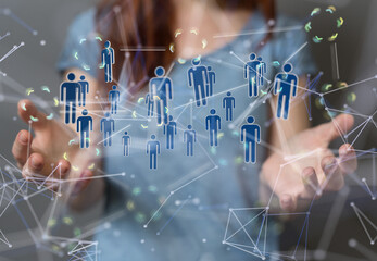 Poster - conference Digital Network and data concept