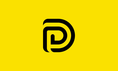 Fototapete - Letter D vector line logo design. Creative minimalism logotype icon symbol. High quality and professional looking Brand logo design template. The main feature of this logo is its simple line art.
