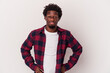 © Asier - Young african american man isolated on white background  sad, serious face, feeling miserable and displeased.