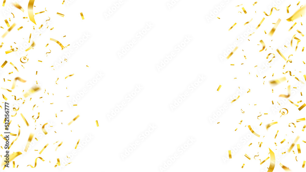 Falling shiny golden confetti background Stock Photo | Adobe Stock