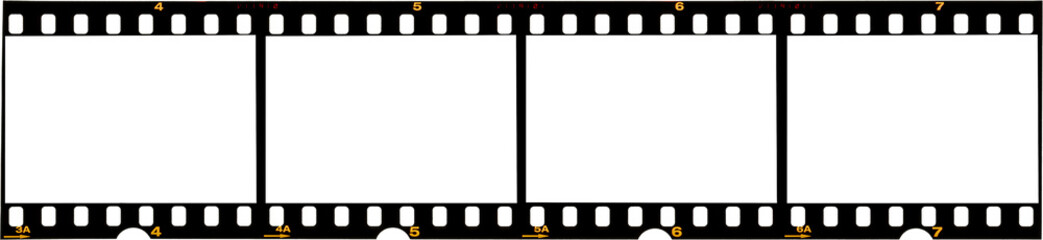 Wall Mural - long 35mm filmstrip or border with empty frames