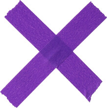Purple Paper Stickers Forming The Letter X