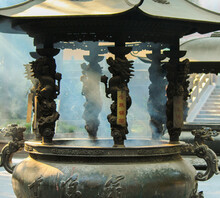 Incense Burner In A Temple In China