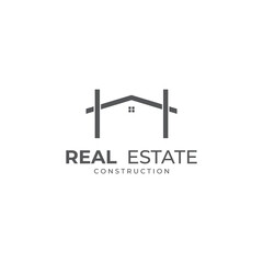 Fototapete - Residential, property, hotel and apartment business logo. With vector illustration concept.