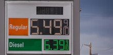 Record inflation gas prices $5.49 dollars USD / $6.39 dollars USD in Auburn WA