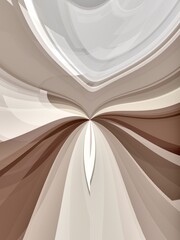 Wall Mural - Cream, brown, and gray abstract shape technology background.